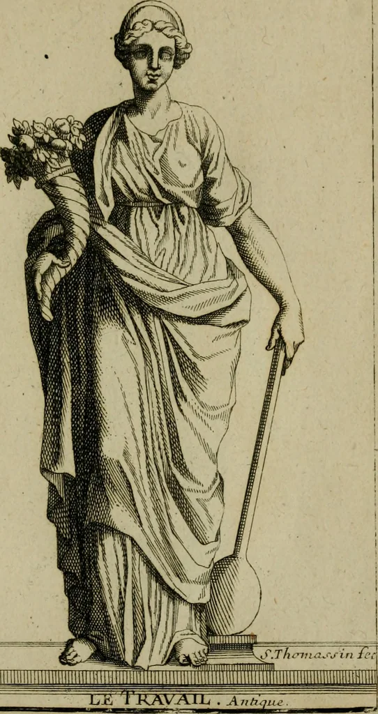 An illustration from Recüeil des figures, groupes, thermes, fontaines, vases, et autres ornemens tels qu'ils se voyent a présent dans le chateau et parc de Versailles : gravé d'après les originaux, 1694, leaf 82