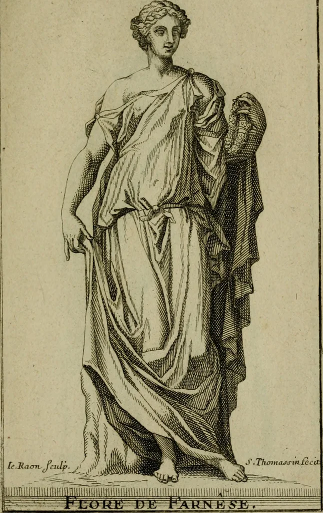 An illustration from Recüeil des figures, groupes, thermes, fontaines, vases, et autres ornemens tels qu'ils se voyent a présent dans le chateau et parc de Versailles : gravé d'après les originaux, 1694, leaf 94