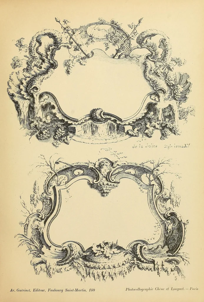 An illustration from Recüeil nouveau de differens cartouche inventez par le Sr. de la Joüe, 1900, leaf 15