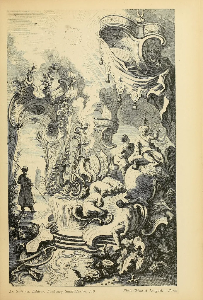 An illustration from Recüeil nouveau de differens cartouche inventez par le Sr. de la Joüe, 1900, leaf 27
