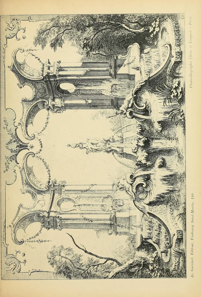 An illustration from Recüeil nouveau de differens cartouche inventez par le Sr. de la Joüe, 1900, leaf 45