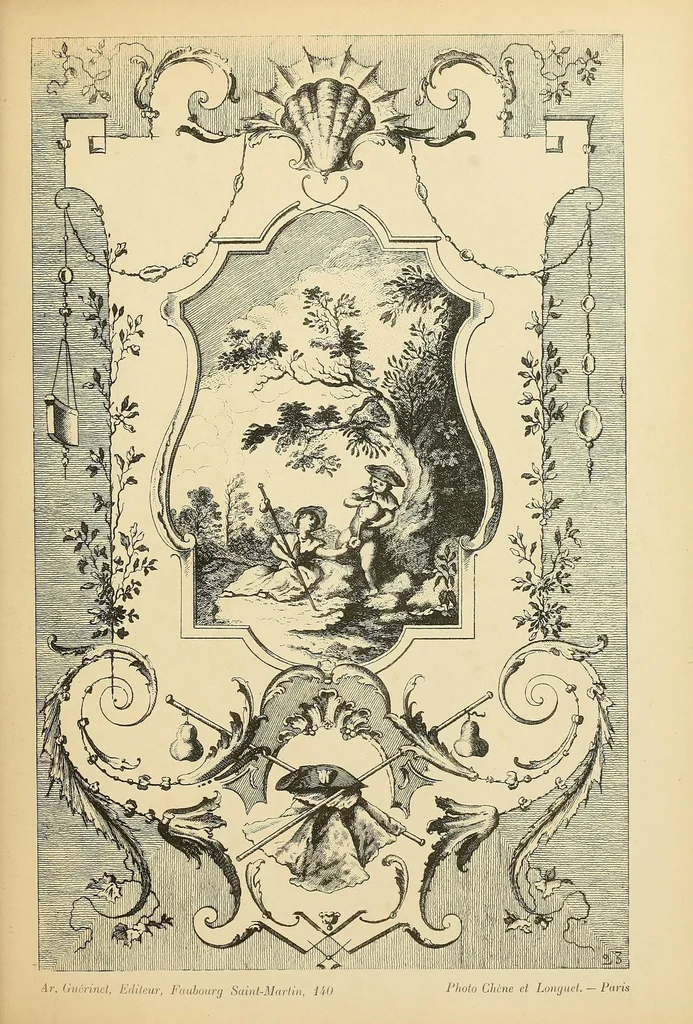 An illustration from Recüeil nouveau de differens cartouche inventez par le Sr. de la Joüe, 1900, leaf 51