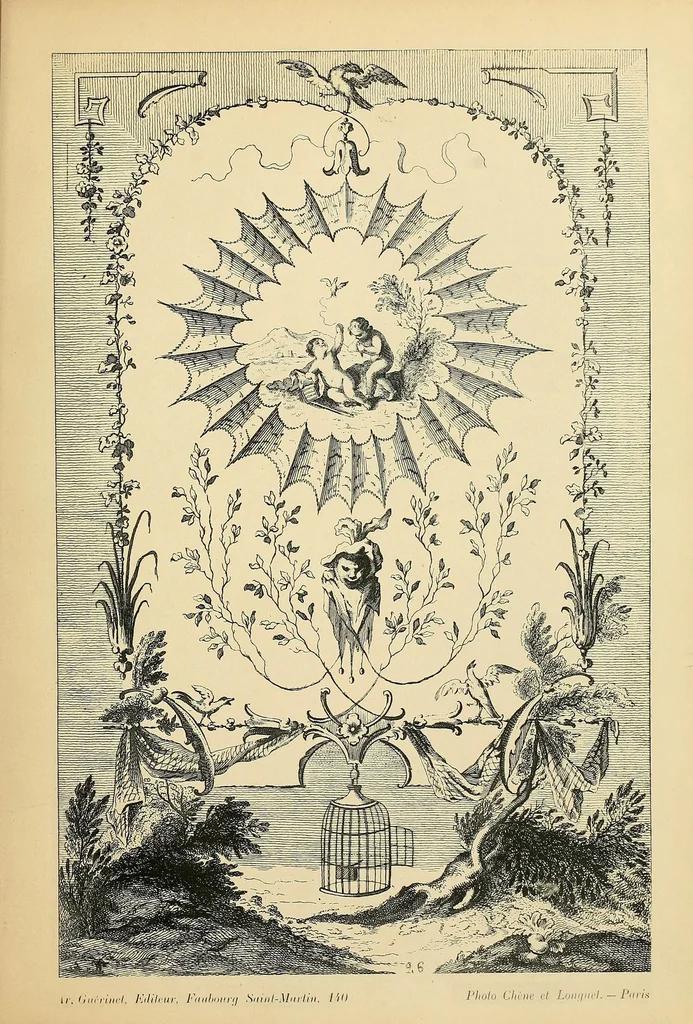 An illustration from Recüeil nouveau de differens cartouche inventez par le Sr. de la Joüe, 1900, leaf 57