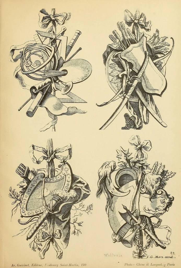 An illustration from Recüeil nouveau de differens cartouche inventez par le Sr. de la Joüe, 1900, leaf 63