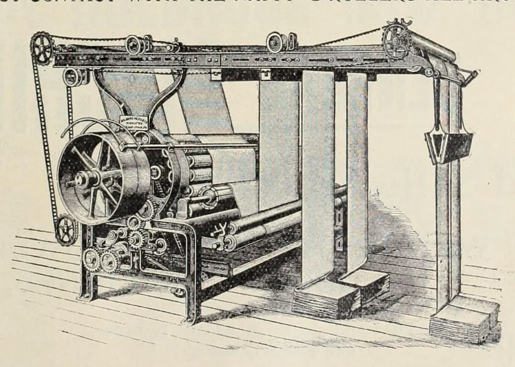 An illustration from Recent improvements in textile machinery, 1898, leaf 201