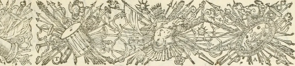 An illustration from Reception de tres-chrestien, tres-iuste, et tres-victorieux monarque Louis XIII. roy de France & de Nauarre ... : et de tres-chrestienne, tres-auguste, & tres-vertueuse royne Anne d'Austriche, par Messieurs les doyen, chanoines, & comtes de Lyon en leur cloistre & eglise, le XI. decembre, M. DC.XXII, 1623, leaf 18