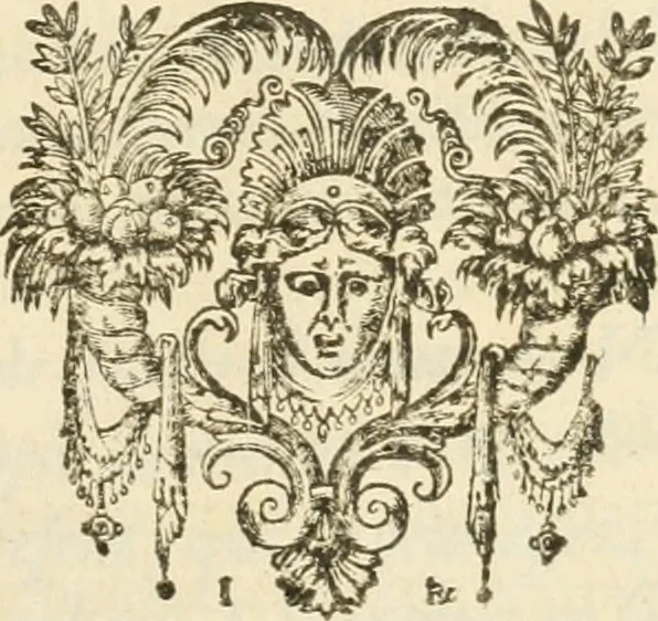 An illustration from Reception de tres-chrestien, tres-iuste, et tres-victorieux monarque Louis XIII. roy de France & de Nauarre ... : et de tres-chrestienne, tres-auguste, & tres-vertueuse royne Anne d'Austriche, par Messieurs les doyen, chanoines, & comtes de Lyon en leur cloistre & eglise, le XI. decembre, M. DC.XXII, 1623, leaf 40