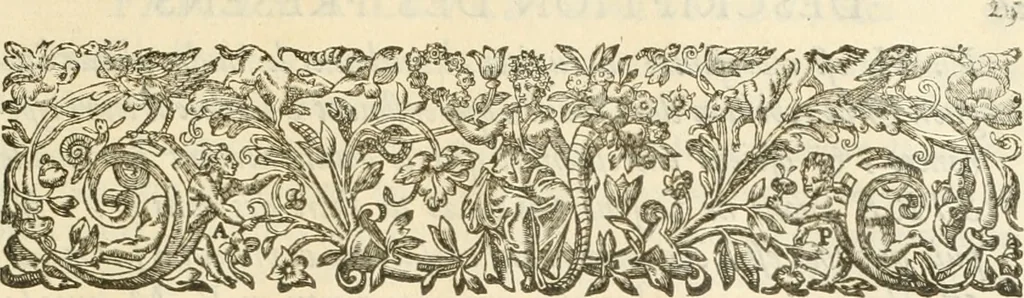 An illustration from Reception de tres-chrestien, tres-iuste, et tres-victorieux monarque Louis XIII. roy de France & de Nauarre ... : et de tres-chrestienne, tres-auguste, & tres-vertueuse royne Anne d'Austriche, par Messieurs les doyen, chanoines, & comtes de Lyon en leur cloistre & eglise, le XI. decembre, M. DC.XXII, 1623, leaf 42