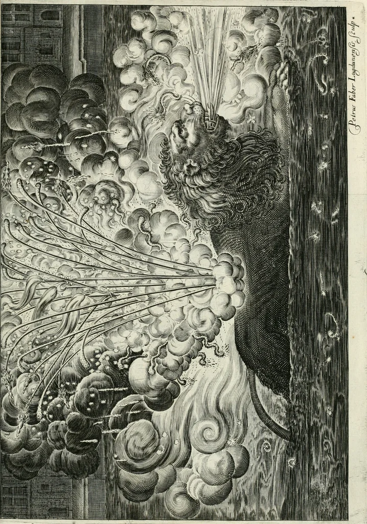 An illustration from Reception de tres-chrestien, tres-iuste, et tres-victorieux monarque Louis XIII. roy de France & de Nauarre ... : et de tres-chrestienne, tres-auguste, & tres-vertueuse royne Anne d'Austriche, par Messieurs les doyen, chanoines, & comtes de Lyon en leur cloistre & eglise, le XI. decembre, M. DC.XXII, 1623, leaf 56