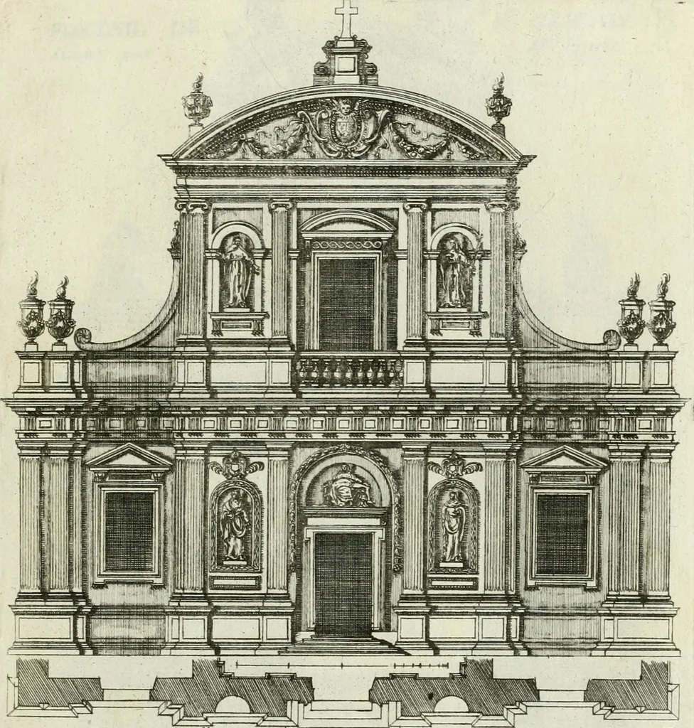 An illustration from Receuil des plus beaux portails de plusieures eglises de Paris, 1660, leaf 16