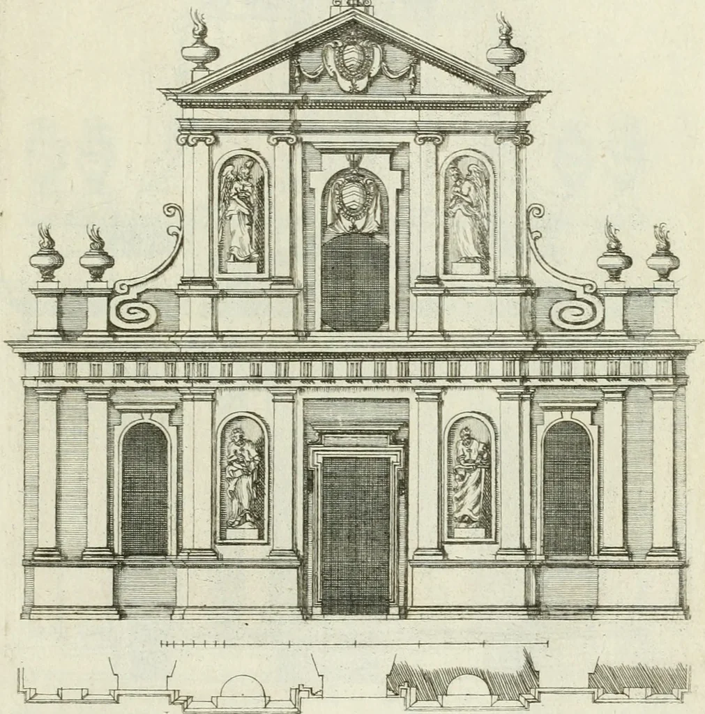 An illustration from Receuil des plus beaux portails de plusieures eglises de Paris, 1660, leaf 20