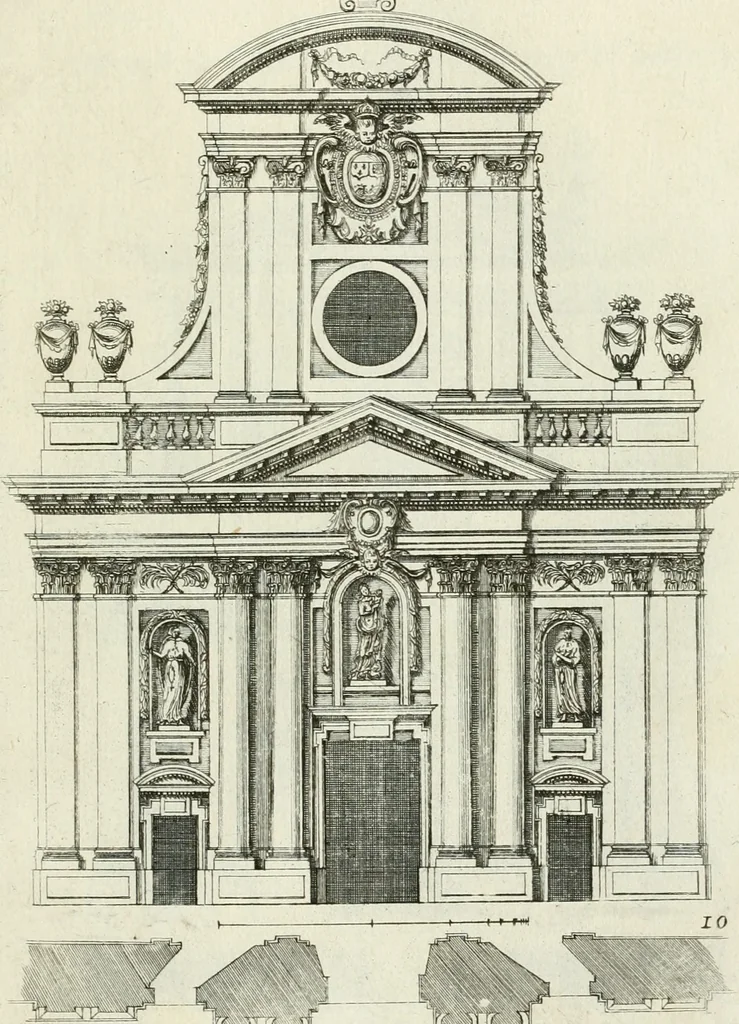 An illustration from Receuil des plus beaux portails de plusieures eglises de Paris, 1660, leaf 22