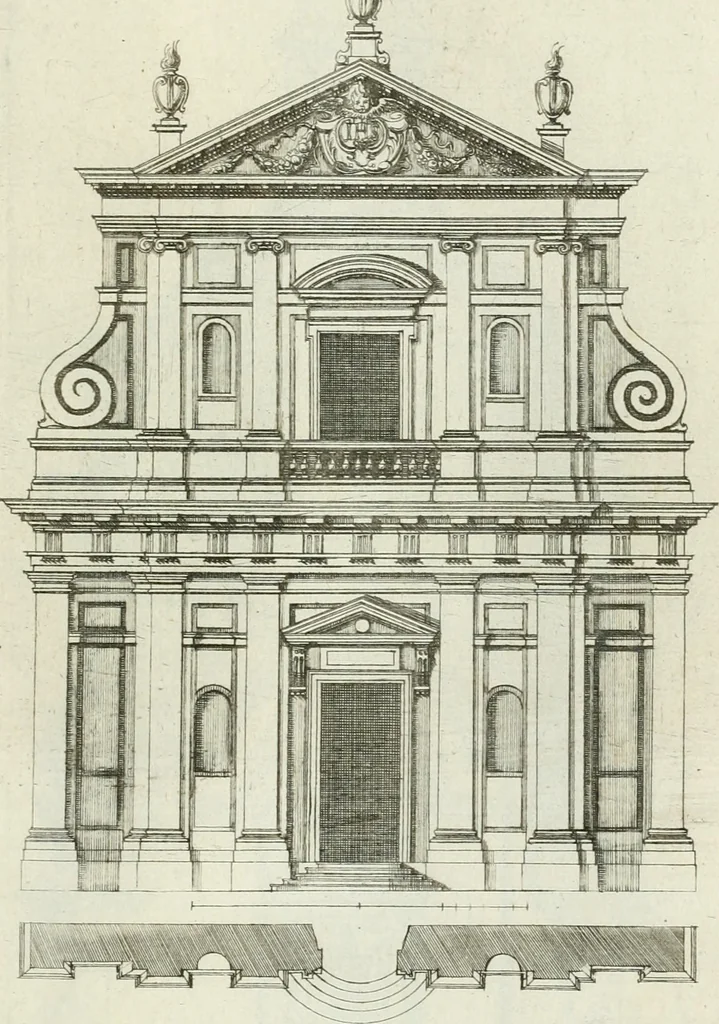 An illustration from Receuil des plus beaux portails de plusieures eglises de Paris, 1660, leaf 24