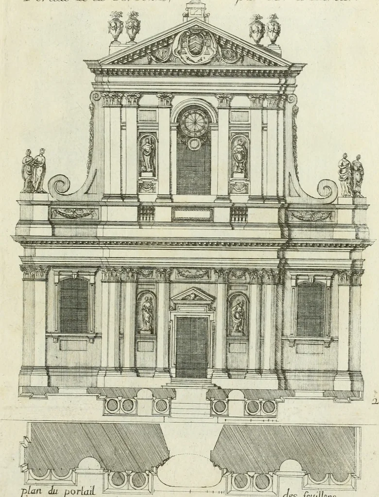 An illustration from Receuil des plus beaux portails de plusieures eglises de Paris, 1660, leaf 6