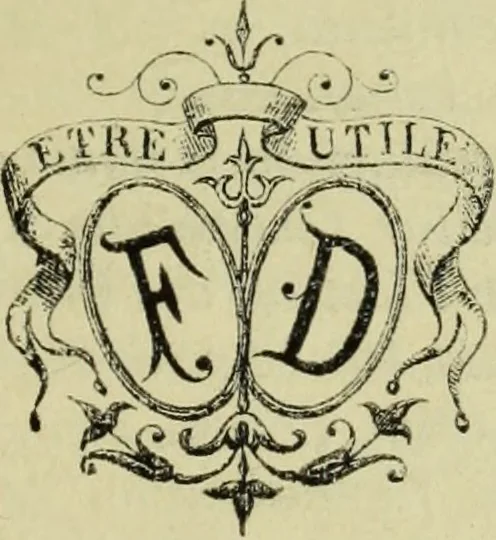 An illustration from Recherche des monnaies mérovingiennes du Cenomannicum, 1883, leaf 8