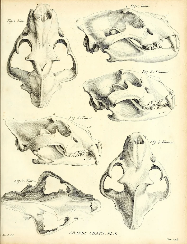 An illustration from Recherches sur les ossemens fossiles de quadrupèdes : où l'on rétablit les caractères de plusieurs espèces d'animaux que les révolutions du globe paroissent avoir détruites, 1812, leaf 315