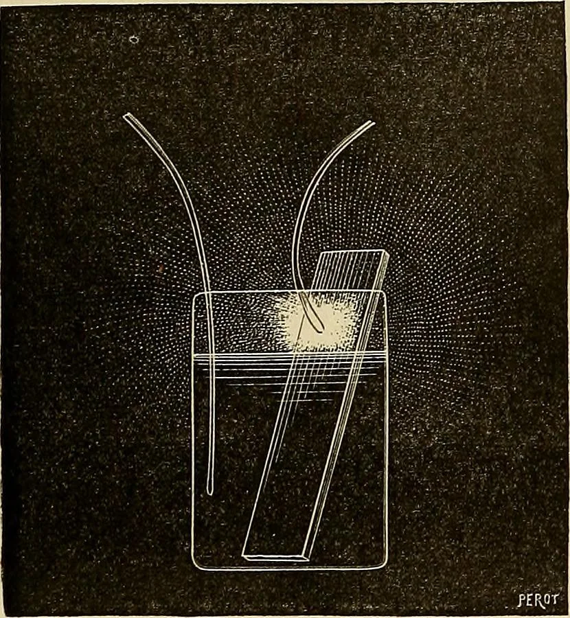 An illustration from Recherches sur l'électricité, 1883, leaf 180