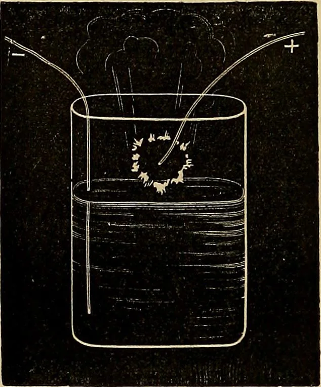 An illustration from Recherches sur l'électricité, 1883, leaf 183