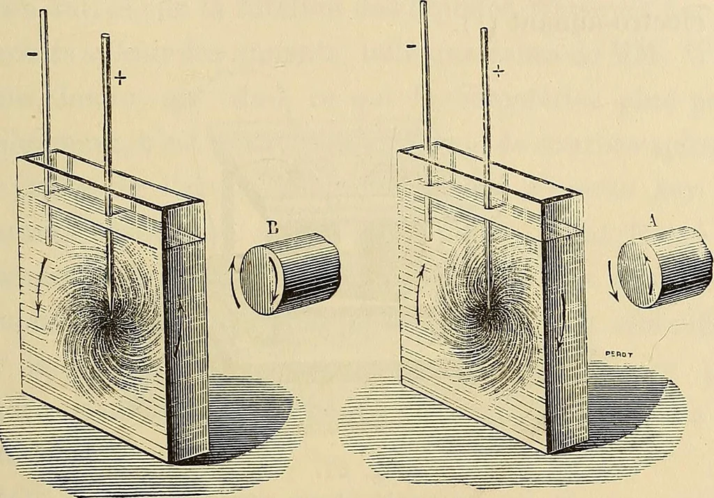 An illustration from Recherches sur l'électricité, 1883, leaf 186