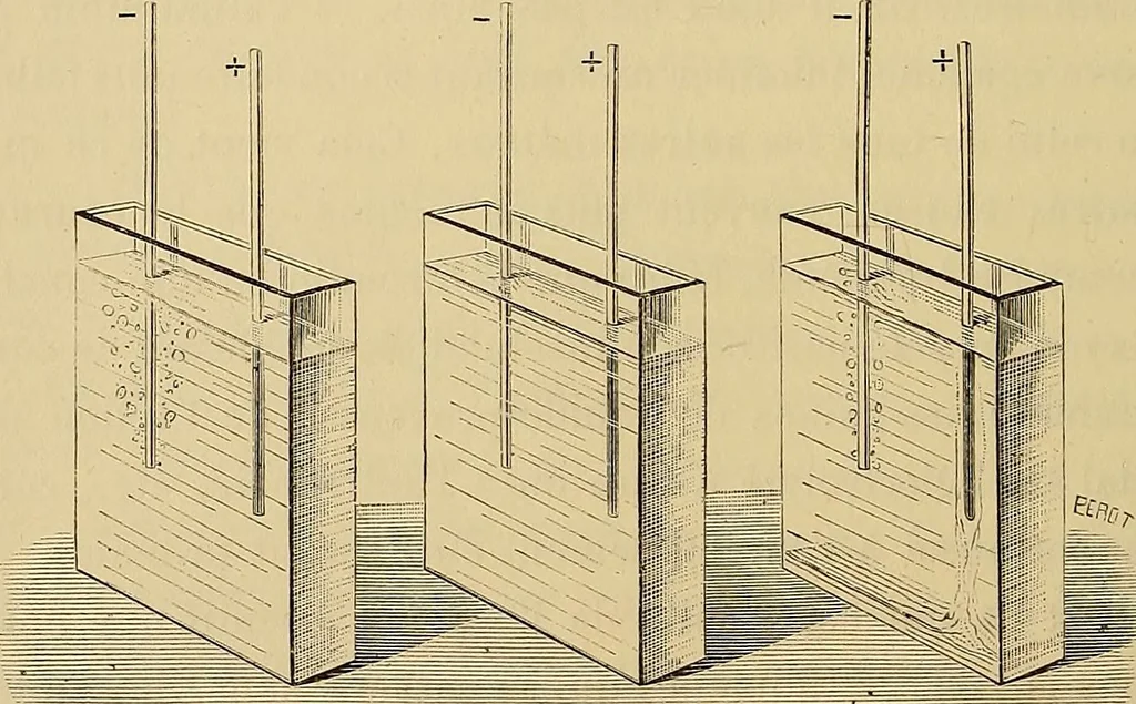 An illustration from Recherches sur l'électricité, 1883, leaf 25