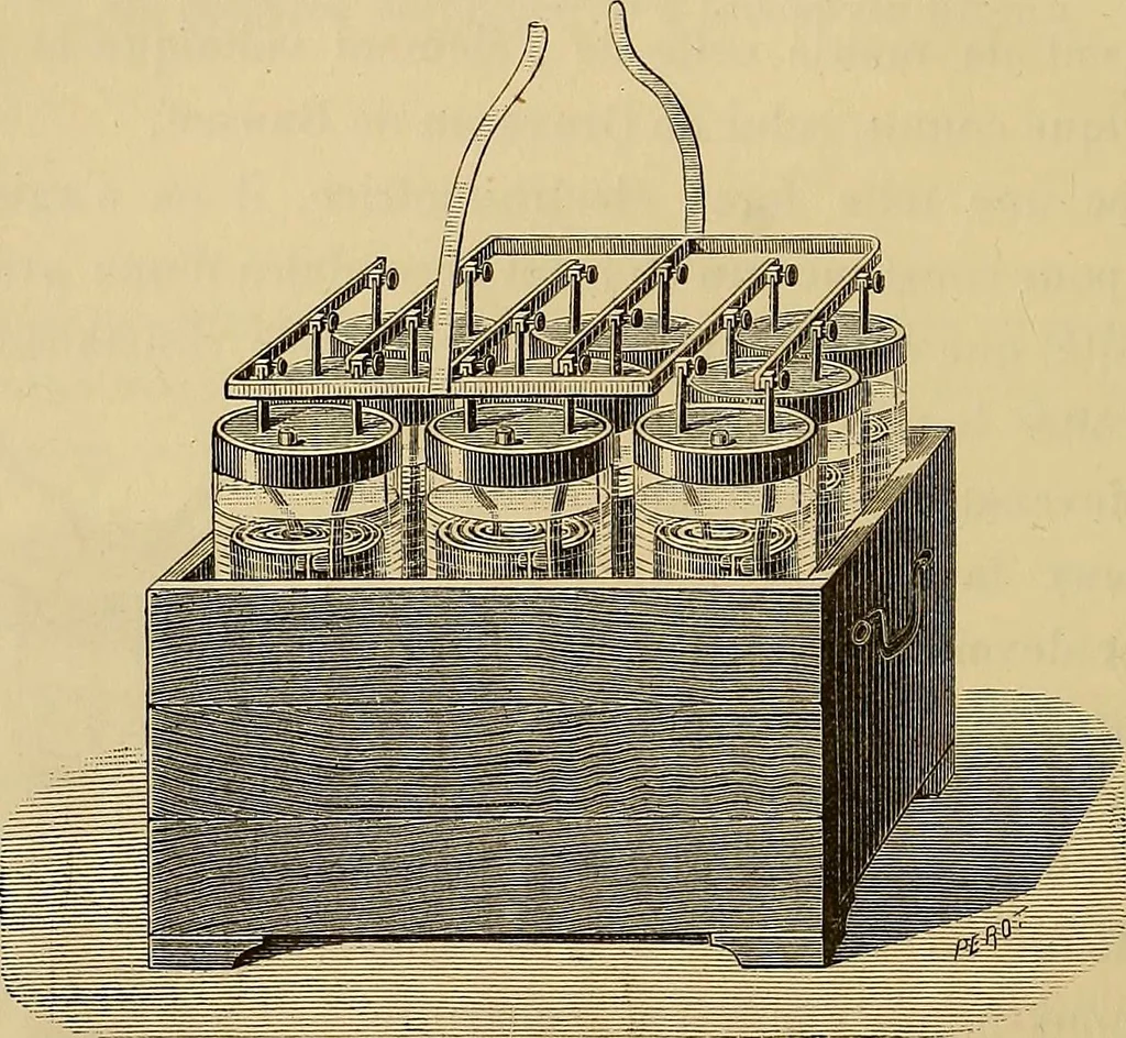 An illustration from Recherches sur l'électricité, 1883, leaf 51