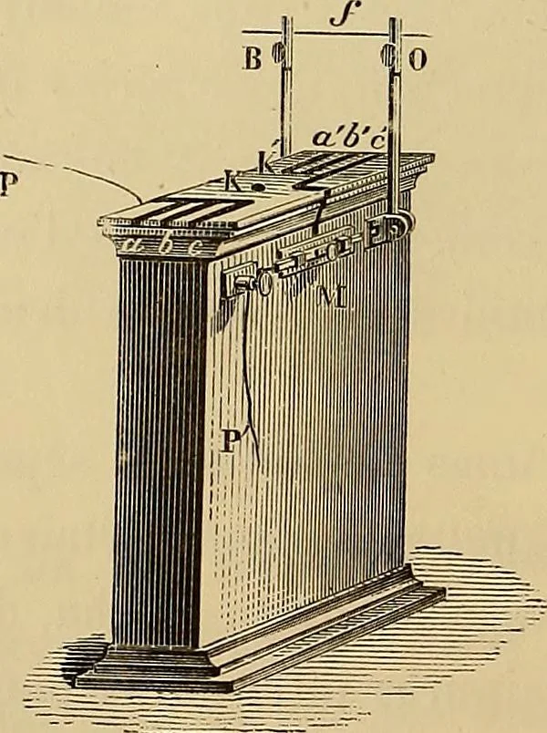 An illustration from Recherches sur l'électricité, 1883, leaf 53