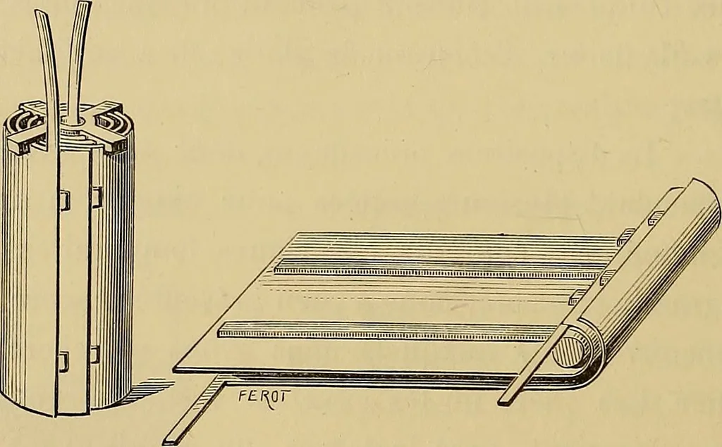 An illustration from Recherches sur l'électricité, 1883, leaf 55