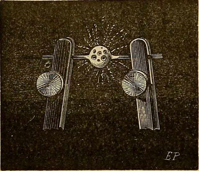 An illustration from Recherches sur l'électricité, 1883, leaf 73