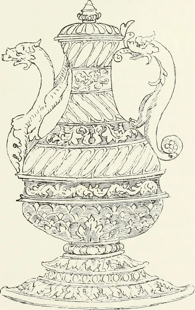 An illustration from Recherches sur l'orfèvrerie en Espagne au moyen âge et à la renaissance; documents inédits tirés des archives espagnoles, 1879, leaf 202