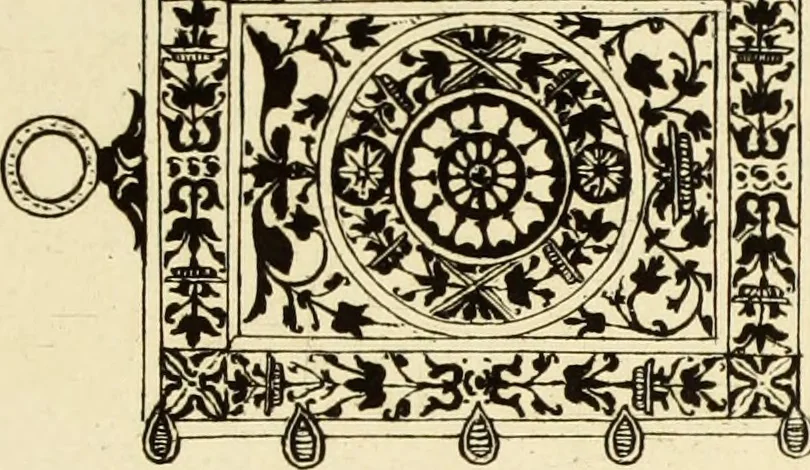 An illustration from Recherches sur l'orfèvrerie en Espagne au moyen âge et à la renaissance; documents inédits tirés des archives espagnoles, 1879, leaf 204