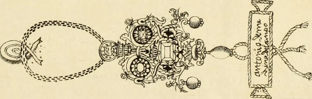 An illustration from Recherches sur l'orfèvrerie en Espagne au moyen âge et à la renaissance; documents inédits tirés des archives espagnoles, 1879, leaf 204