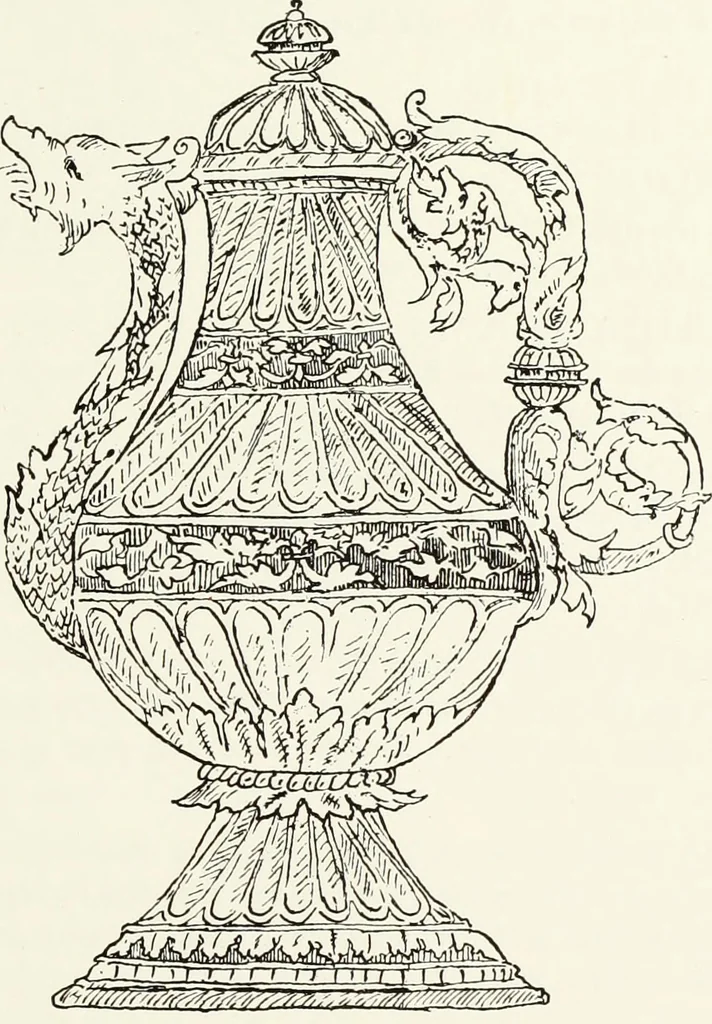 An illustration from Recherches sur l'orfèvrerie en Espagne au moyen âge et à la renaissance; documents inédits tirés des archives espagnoles, 1879, leaf 208