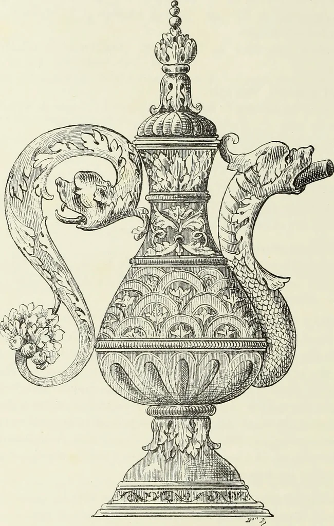 An illustration from Recherches sur l'orfèvrerie en Espagne au moyen âge et à la renaissance; documents inédits tirés des archives espagnoles, 1879, leaf 215