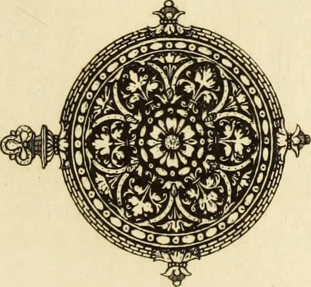 An illustration from Recherches sur l'orfèvrerie en Espagne au moyen âge et à la renaissance; documents inédits tirés des archives espagnoles, 1879, leaf 216