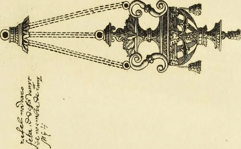 An illustration from Recherches sur l'orfèvrerie en Espagne au moyen âge et à la renaissance; documents inédits tirés des archives espagnoles, 1879, leaf 242