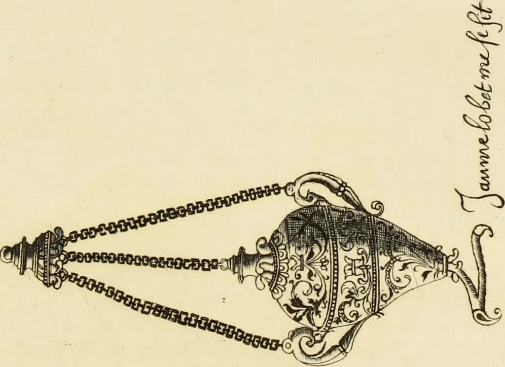 An illustration from Recherches sur l'orfèvrerie en Espagne au moyen âge et à la renaissance; documents inédits tirés des archives espagnoles, 1879, leaf 242