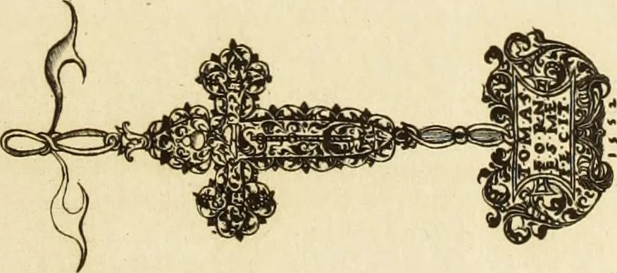 An illustration from Recherches sur l'orfèvrerie en Espagne au moyen âge et à la renaissance; documents inédits tirés des archives espagnoles, 1879, leaf 246