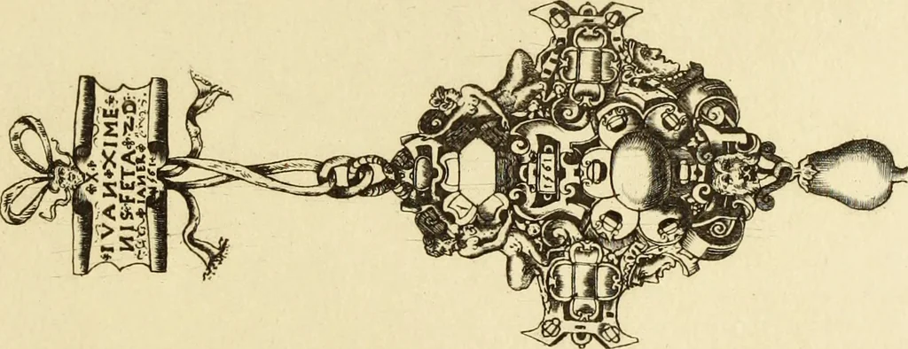 An illustration from Recherches sur l'orfèvrerie en Espagne au moyen âge et à la renaissance; documents inédits tirés des archives espagnoles, 1879, leaf 250
