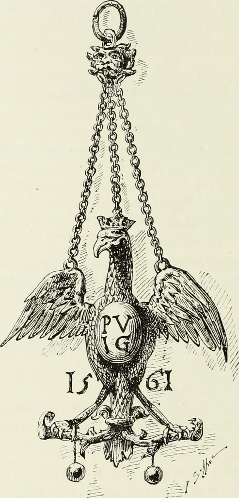 An illustration from Recherches sur l'orfèvrerie en Espagne au moyen âge et à la renaissance; documents inédits tirés des archives espagnoles, 1879, leaf 263