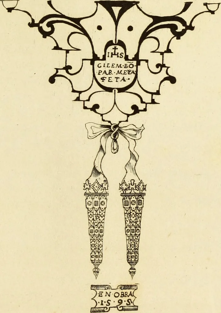 An illustration from Recherches sur l'orfèvrerie en Espagne au moyen âge et à la renaissance; documents inédits tirés des archives espagnoles, 1879, leaf 300