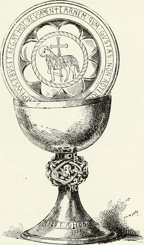 An illustration from Recherches sur l'orfèvrerie en Espagne au moyen âge et à la renaissance; documents inédits tirés des archives espagnoles, 1879, leaf 54