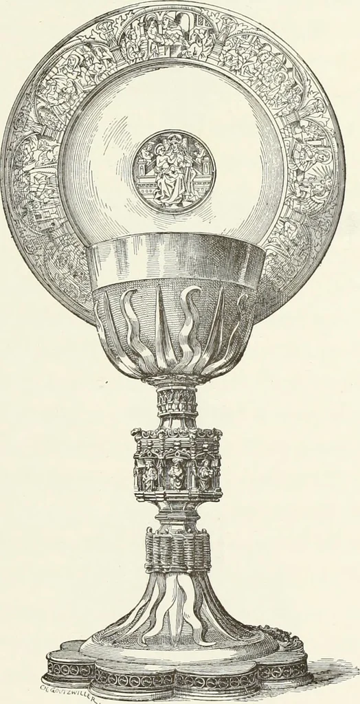 An illustration from Recherches sur l'orfèvrerie en Espagne au moyen âge et à la renaissance; documents inédits tirés des archives espagnoles, 1879, leaf 70