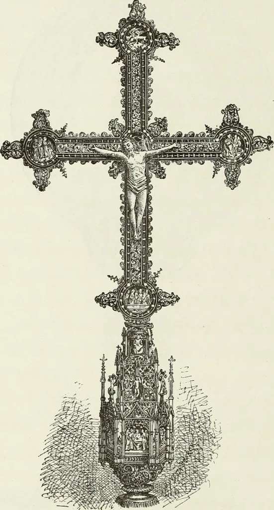 An illustration from Recherches sur l'orfèvrerie en Espagne au moyen âge et à la renaissance; documents inédits tirés des archives espagnoles, 1879, leaf 71