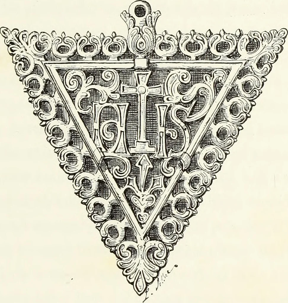 An illustration from Recherches sur l'orfèvrerie en Espagne au moyen âge et à la renaissance; documents inédits tirés des archives espagnoles, 1879, leaf 94