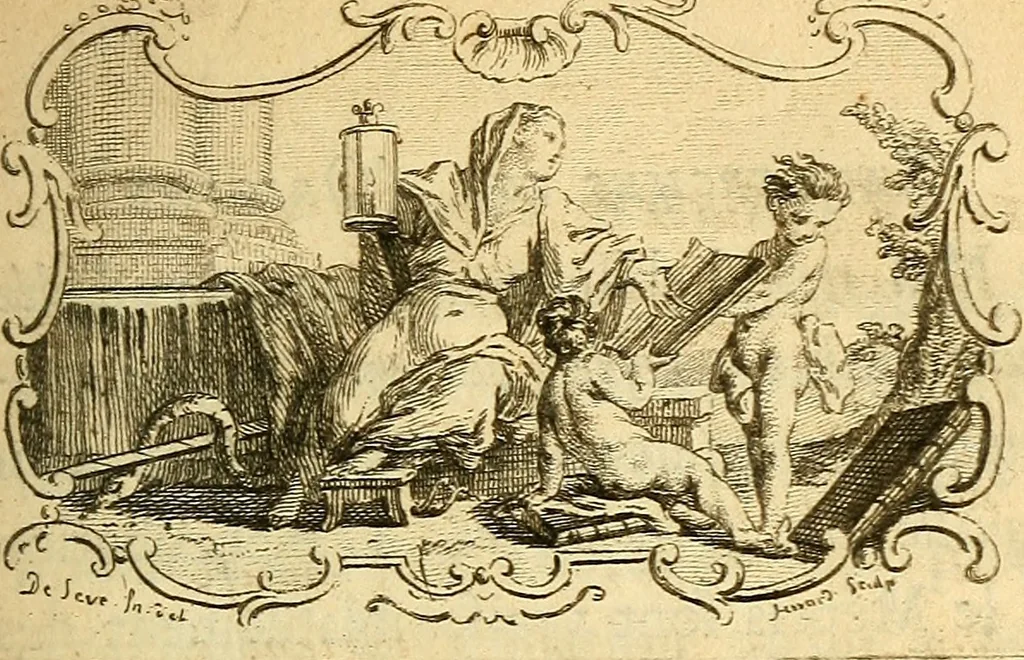 An illustration from Recherches sur l'origine des idées que nous avons de la beauté & de la vertu : en deux traités : le premier, sur la beauté, l'ordre, l'harmonie & le dessein; le second, sur le bien & mal physique & moral, 1749, leaf 226