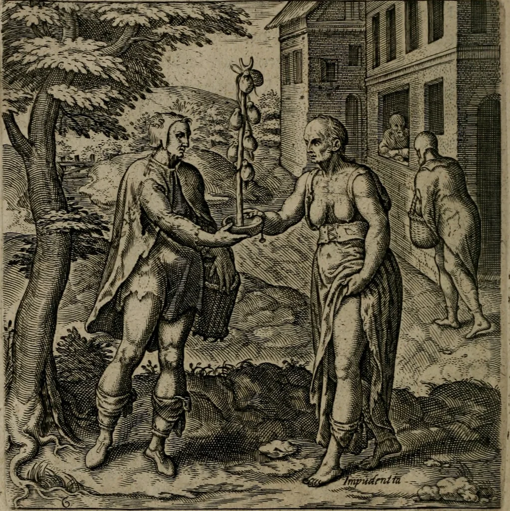 An illustration from Recht ghebruyck ende misbruyck van tydlicke have, 1620, leaf 19