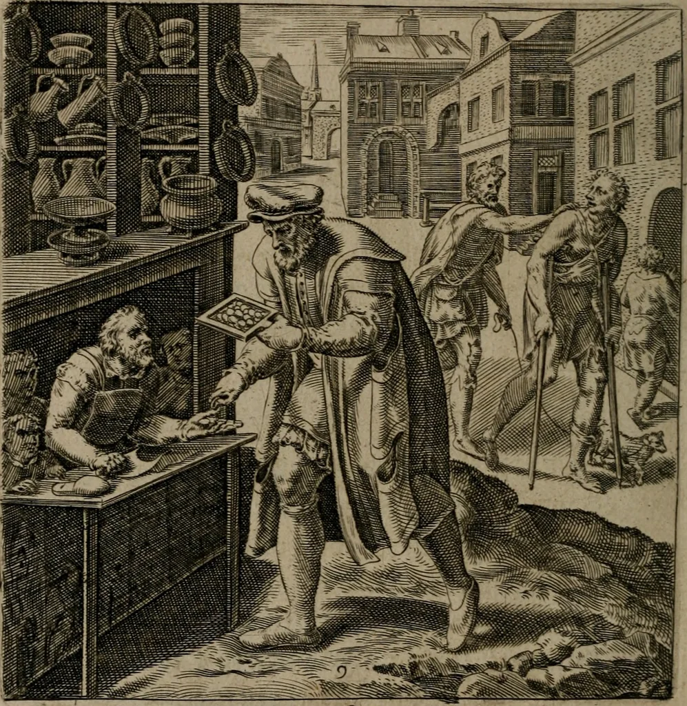 An illustration from Recht ghebruyck ende misbruyck van tydlicke have, 1620, leaf 25