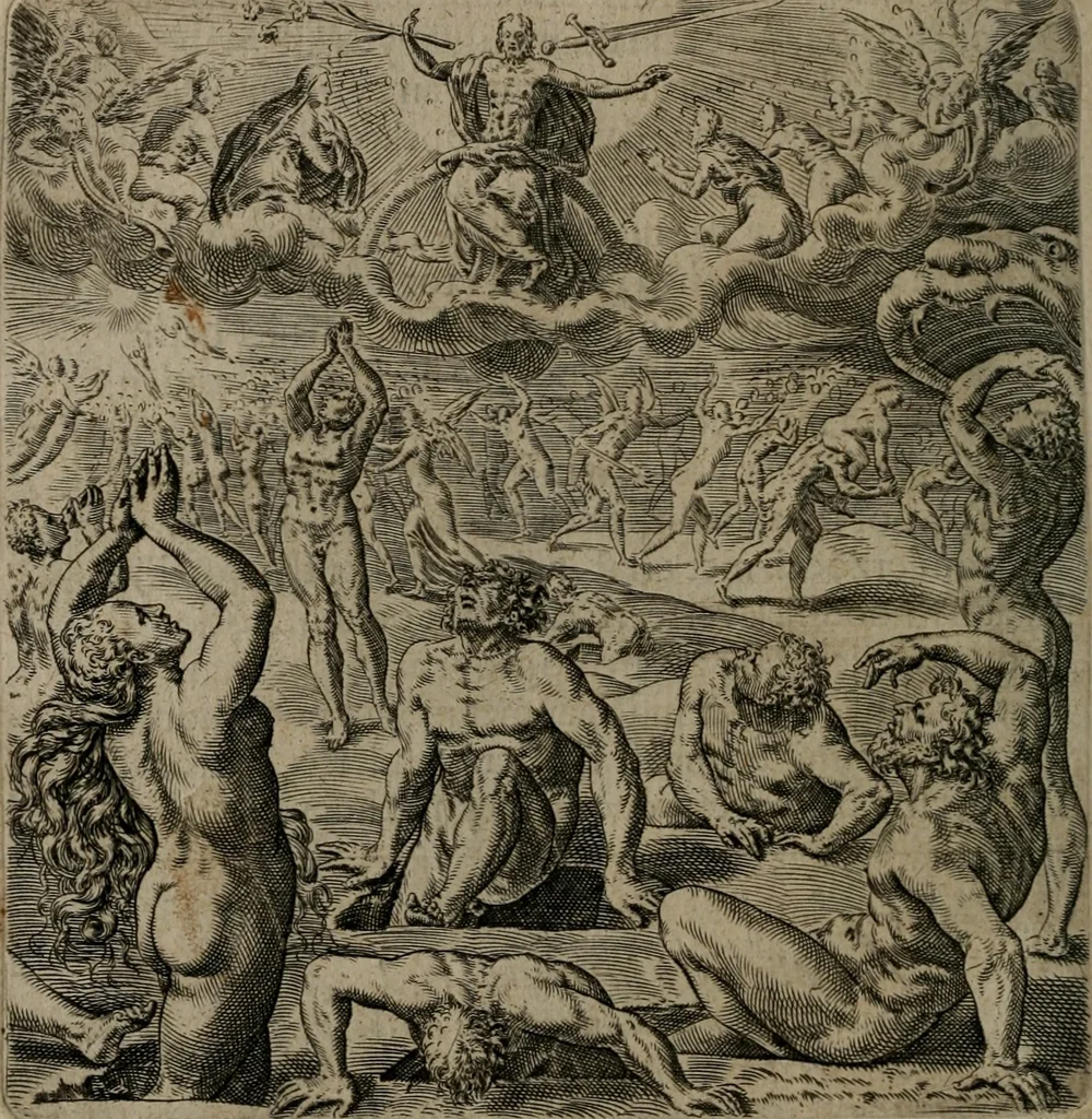 An illustration from Recht ghebruyck ende misbruyck van tydlicke have, 1620, leaf 57