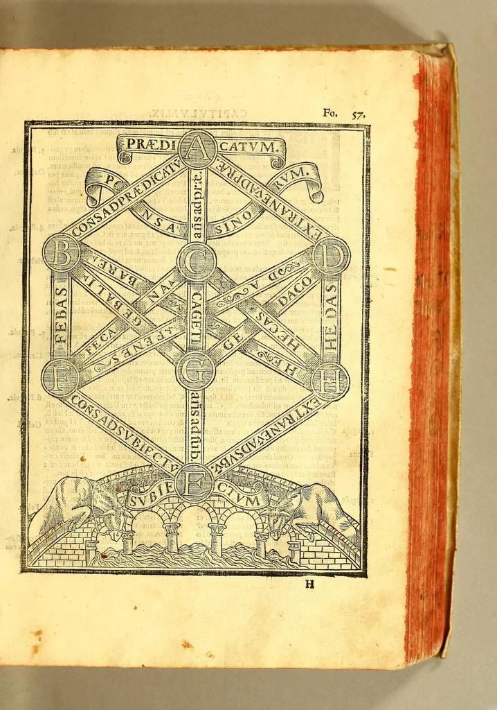An illustration from Recognitio, summularum reuerendi Patris Illdephonsi a Vera Cruce Augustiniani ., 1554, leaf 119