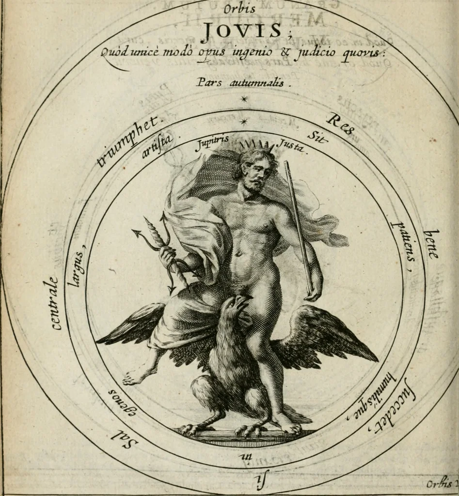 An illustration from Reconditorium ac reclusorium opulentiae sapientiaeque numinis mundi magni, cui deditur in titulum Chymica vannus .., 1666, leaf 281